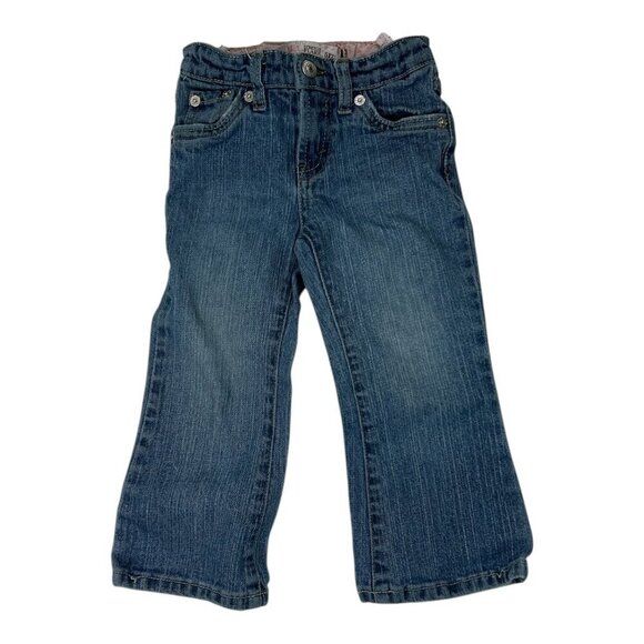 Levi's 517 Girls' Jeans, Sz 2T "Stretch Flare", 5 pocket, Adjustable Waist - Picture 2 of 10